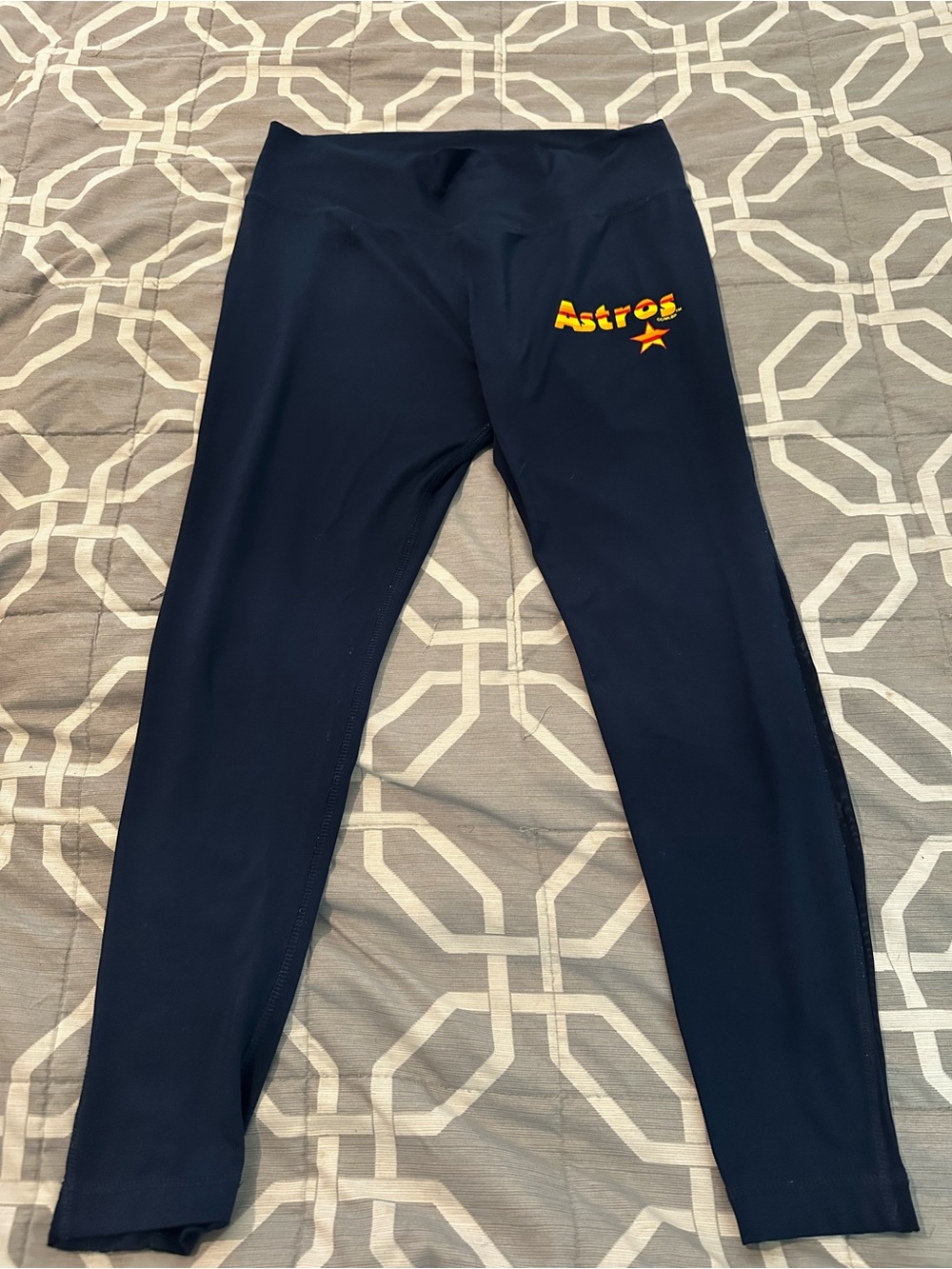 Navy Astros Logo Leggings